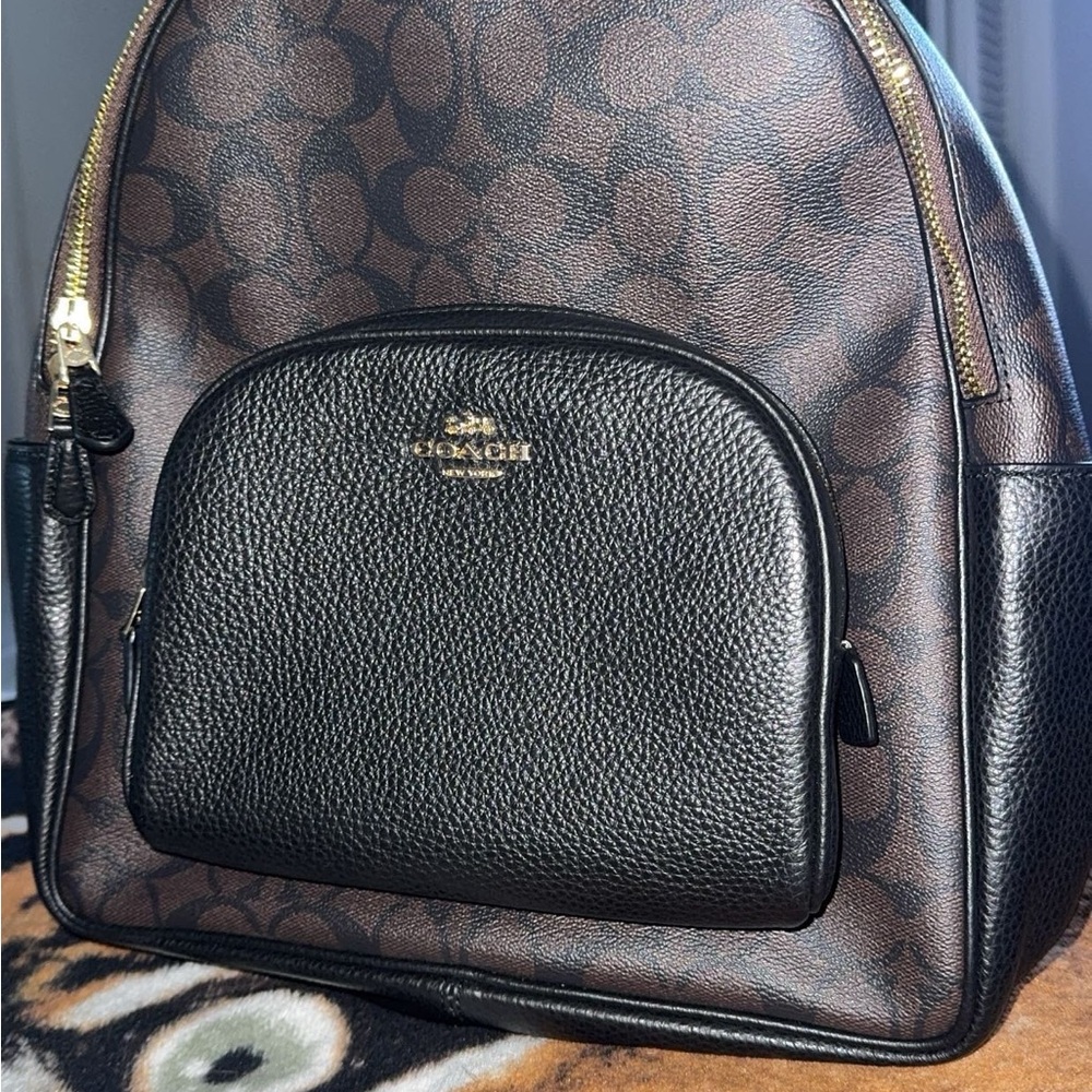 Coach Brown and Black Backpack